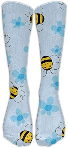 Honeybee Animal Cartoon Knee High Socks Compression Socks For Women Teen Boyscartoon Athletic Socks Compression Socks