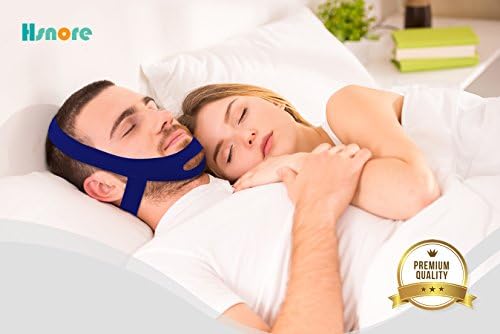 Best Snoring Solutions, Stop Snoring Devices, New Improved Version Adjustable Anti-Snore Chin Strap (Blue) (Blue)