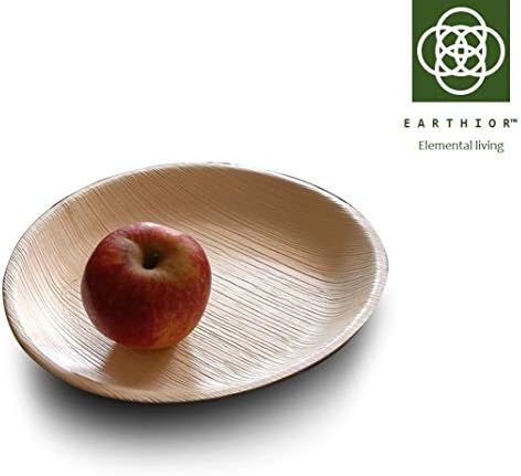 Set of 10 Round 9'' Eco Appetizer Plates Biodegradable & Disposable Party Plates by Earthior