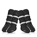 Petacc Dog Shoes Waterproof Dog Boots Anti-Slip Snow Boots Warm Paw Protector for Dog in Winter Size S with Black