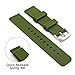 KDM Rubber Watch Band Pack of 2-18mm 20mm 22mm Silicone Quick Release Watch Strap Stainless Steel Buckle (Black+Army Green, 22mm)