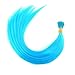 DENIYA Light Blue Synthetic I Tip Keratin Fusion Hair Extensions for Children Mermaid Hair Accessories for Kids Hair Things for Girls (50 Strand for Light Blue)
