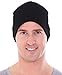 Knit Short Beanie Ski / Snowboard Cap,Black
