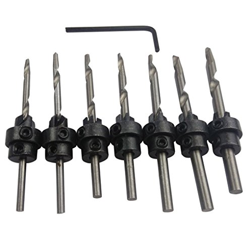 Click Here to See More Images Enking 22Pc Tapered Drill Countersink Bit Screw Set Pilot Hole For Wood