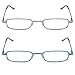 DOUBLETAKE Women's Reading Glasses - 2 Pairs Slim Pocket Readers w Case 1.25