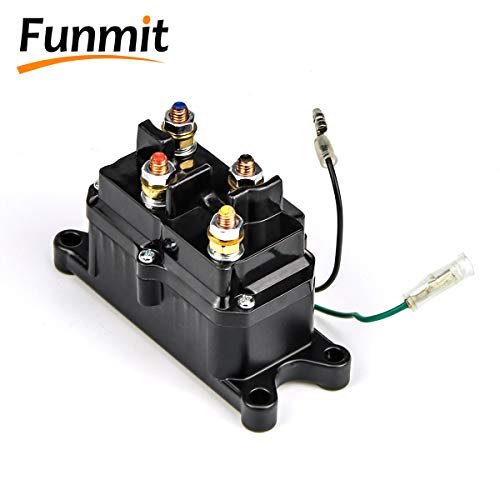 Funmit Winch Solenoid DC 12V 250A Relay Contactor Thumb Truck with Protect Caps Replacement for ATV UTV 4x4 Vehicles - Image 3