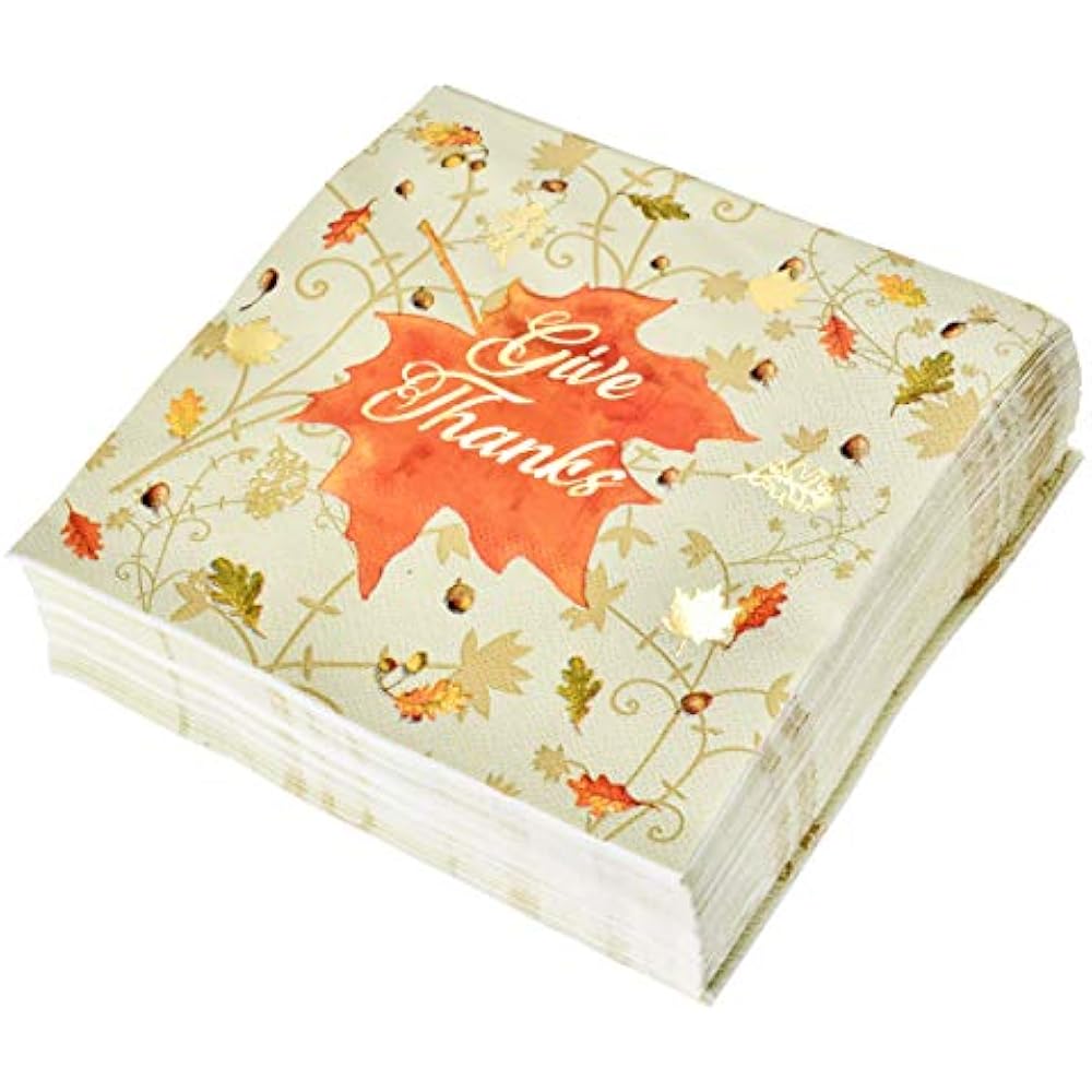 Thanksgiving Plates Paper And Napkins Disposable For 50 Guests Includes