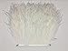 MELADY 5 Yards Fashion Dress Sewing Crafts Costumes Decoration Ostrich Feathers Trims Fringe with Satin Ribbon Tape (White)