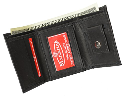 Leather Kids Wallet MultiColor #825COL (Black)