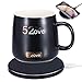 BeEcone Store 2 in 1 Wireless Heating Mug Warmer & Charger,Support All Devices Enables Qi Standard Intelligent Constant Temperature (about 122℉/50℃) for Home & Office (Black)