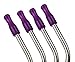 EHME New Stainless Steel Straws with Comfortable Silicone Tip Covers,Fits 30 oz YETI,RTIC Tumbler Ramblers Cups,Cleaning Brushes Included(Purple)