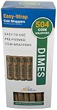 Royal Sovereign Preformed Coin Wrappers, 504 Dime Coin Wrappers (FSW-504D)