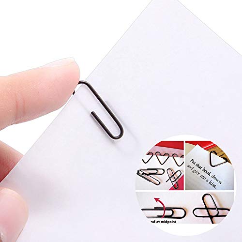 42 Pcs 2 Inch/51mm Binder Clips Paper Clamps Paper Binder Clips Metal Fold Back Clips with 2 Inch Paper Clips for Office, School and Home Supplies, Black