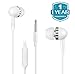 Antopos Wired Earphone, Noise Isolating Earbuds In-ear 3.5mm Headphones with Microphone and Audio Jack Devices (White)