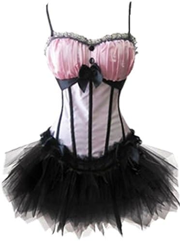 Vacodo Women's Fashion Overbust Corset Top with Layered Mini Skirt Tutu Dress Set