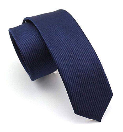 Mens Youth Teen Stripes Navy Blue Silk Tie Jacquard Woven Gentlemen Necktie Gift