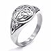 Elfasio Womens Girls Stainless Steel Ring Band Celtic Knot Silver Tone Fashion Jewelry Size 6