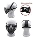 Infityle Airsoft Masks- Adjustable Half Metal Steel Mesh Face Mask and UV400 Goggles Set for Hunting, Paintball, Shooting (1 Set Black Skull, 1 Set)