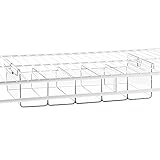 InterDesign Wire Shelving Organizer, Under Shelf Bin - Medium Divided, Clear