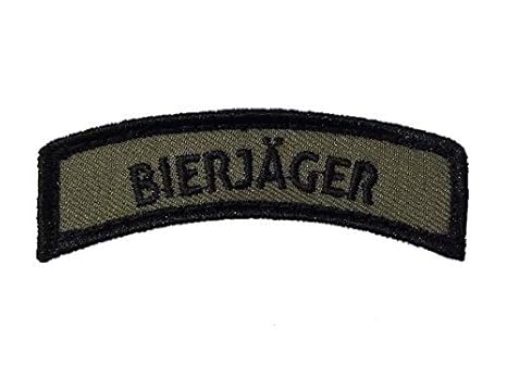 Café Viereck Bundeswehr Zusatz Fun Morale Patch gestickt mit Klett Spaß im Dienst für Militär/Armee / Polizei (Bierjäger)