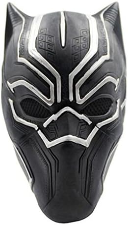 YASHALY Black Panther Masks, Super Hero Cosplay Halloween Mask Latex Fancy Captain America War Helmet (black 2)