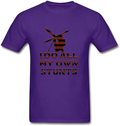 Purple Freestyle Skier I Do All My Own Stunts Men Geek Short Sleeve Brand New Tshirt L