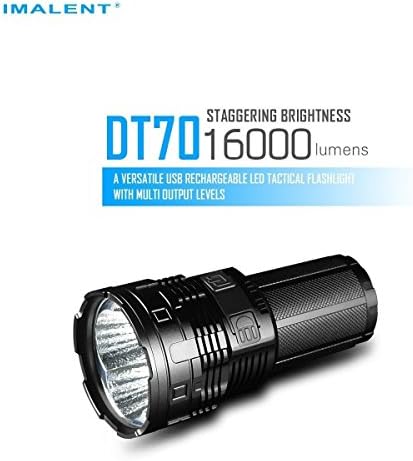High Lumen Search light IMALENT DT70 4 *XHP70 LEDs max. output 16000LM torch throw 700 meters flashlight with 4pcs batteries