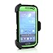 NEW Supper Rugged Shock-proof Hybrid Swivel Ring Kickstand Case w/ Belt Clip Holster for Samsung Galaxy S4 Mini - Very Protective from drops or bumps & Dustproof (Shock&Bump-proof Case - Black and Green)