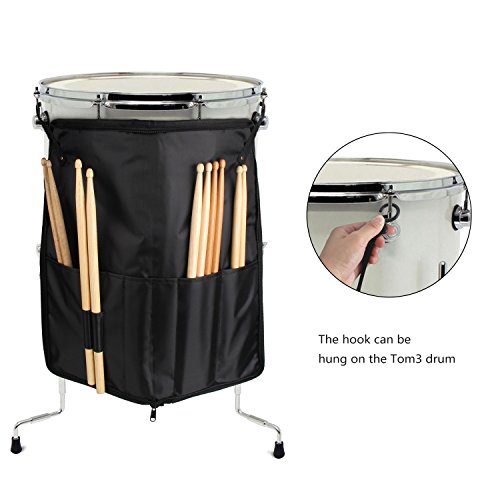 Mugig Drumstick Bag, Super Volume Support 12 Pairs Drumstick & Sheet Music and Small Accessorie for Drumstick (Blue) - Thumbnail 4