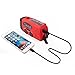 iRonsnow Upgraded Version IS-088U+ Dynamo Solar Hand Crank Self Powered AM/FM/NOAA Weather Radio with LED Flashlight and 1000mAh Emergency Power Bank (Red)