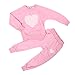 CANIS Kids Girls Tracksuit Outfit Heart Long Sleeve Top Sweatshirt Pants