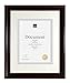 kieragrace Lucy Document Frame, 11 by 14-Inch, Matted to 8.5 by 11-Inch, Dark Brown with Gold Beading