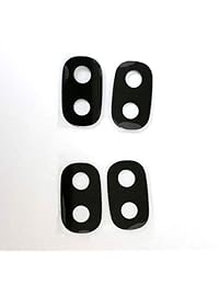 Para Samsung Galaxy J3 2018 J337 J3 Achieve J337P J337A J337V J3 Star J337T J337AZ Lente de cristal para cámara trasera [2 unidades] Negro trasera de cámara trasera cubierta de lente de cristal + adhesivo Fix Reparación piezas