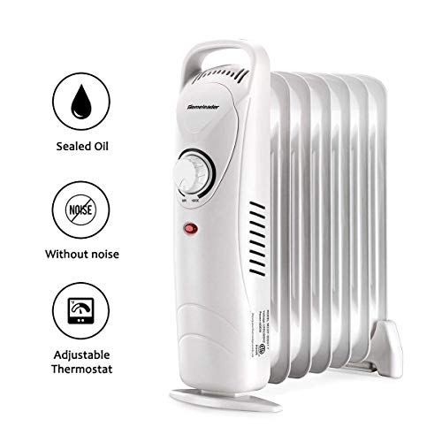 Homeleader Oil Filled Radiator Heater, Portable Overheating Protection Oil Heater, for Home and Office, White - Thumbnail 4