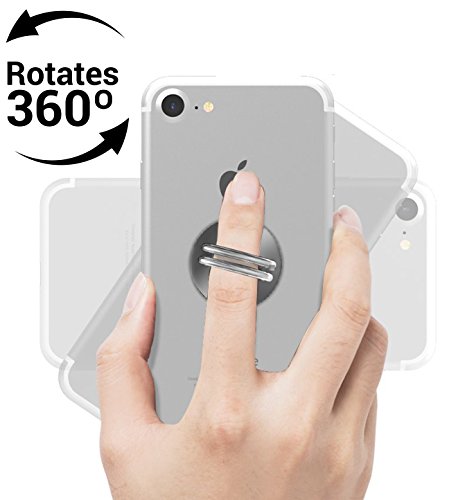 image for Aduro Cell Phone Ring Holder, 3 in 1 Universal Phone Ring Stand Car Ho