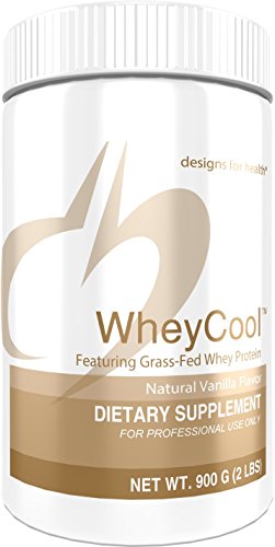 Designs for Health 23g of Grass Fed Whey Protein Powder in Vanilla – Whey Cool (2 lbs / 30 Servings)