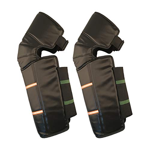 Goldfire Motorcycle Knee Pads Sleeve Wraps Winter Windproof Water resistan Thermal Fleece Lining Knee Brace Warmer Kneepad Adjustable Knee Shin Protective Guards for Outdoor (Knee & Shin)