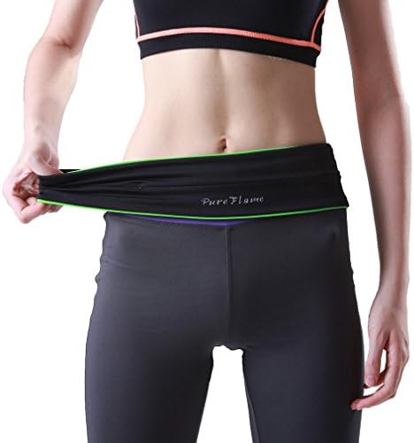 Pure Flame Running Belt Waist Pack Universal Outdoor Sports Comfortable workout Fanny Pack Black(XL)