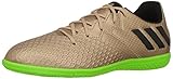 adidas Performance Kids' Messi 16.3 J Indoor Soccer Cleat, Copper Metallic/Black/Solar Green, 1 M US Little Kid