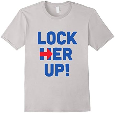 Men's Lock Her Up! Locked Hilary Shirt 2XL Silver