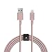 Native Union Belt Cable XL - 10ft Ultra-Strong Reinforced [MFi Certified] Durable Lightning to USB Charging Cable with Leather Strap Compatible with iPhone 14, iPhone 13, iPhone 12 and Earlier (Rose)