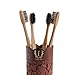 Bamboo Toothbrush, Recyclable Toothbrushes, Biodegradable, Eco Friendly, Vegan, Wood, Plastic Free, Charcoal Infused BPA Free Bristles, Teeth Whitening- Pack of 4