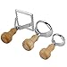 Ravioli Stamp Maker Cutter with Roller Wheel Set, Mold with Wooden Handle and Fluted Edge, Pasta Press Kitchen Attachment (3 Set and Cutter) (3 Set)