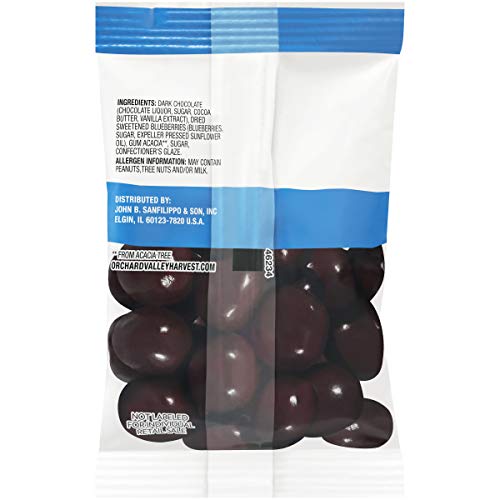 Orchard Valley Harvest Dark Chocolate Covered Blueberries, 1 Ounce(Pack