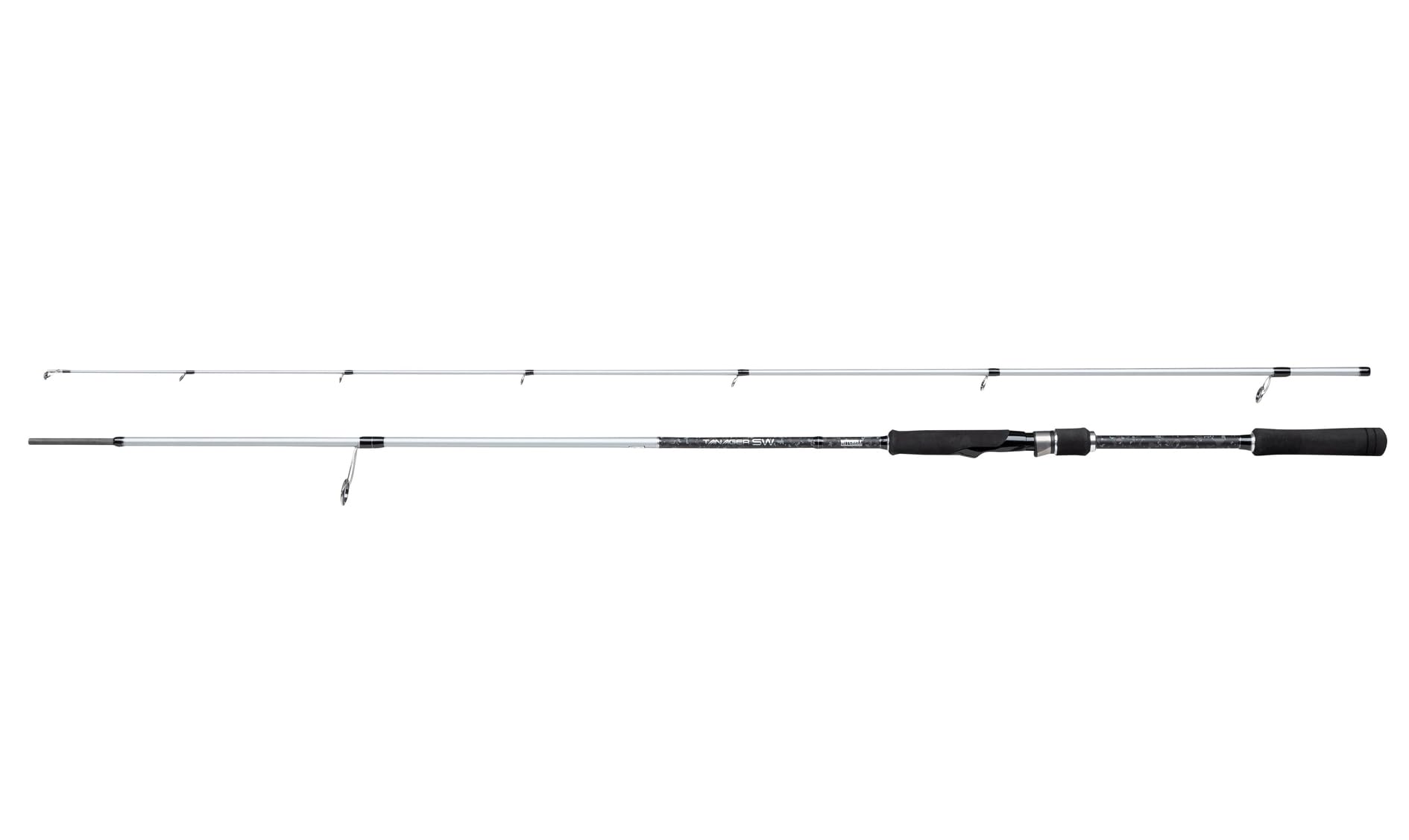 Mitchell Tanager SW Spinning Rod | Saltwater Boat & Shore Fishing Rod for Sea Anglers | Durable Carbon Composite | Lightweight, Powerful & Corrosion-Resistant | Unisex, Silver/Black, 2.1m | 10-40g
