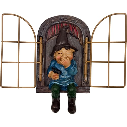 NIWWIN Garden Gnome Statue, Sculpture Tree Decoration, Funny Figurines Decor Ornaments for Lawn Patio Yard Decorations, Novelty Interesting Gifts. (Female)