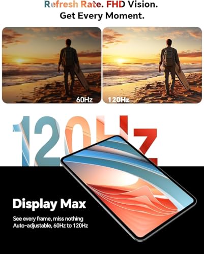 TECLAST T65 13.4" 120Hz Android16 4G Lte, 2.2GHz 26GB+128GB with 8 Accessories | Dual SIM/Widevine L1 1080P/13MP/5G WiFi/TF 4TB/BT5/GPS/OTG/with Keyboard+Case+Pen+Keyboard Stickers