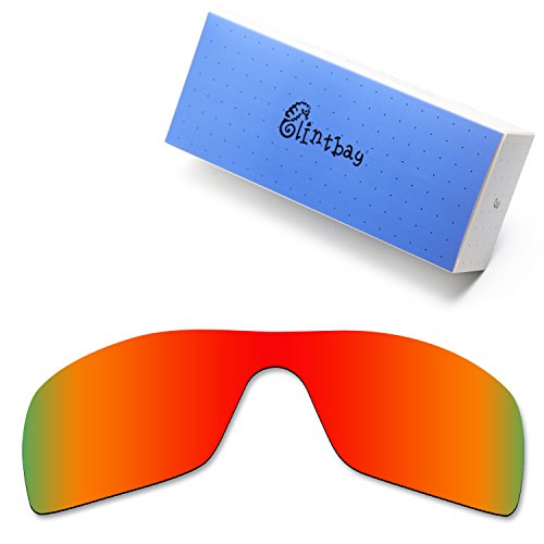 Glintbay 100% Precise-Fit Replacement Sunglass Lenses for Oakley Batwolf - Polarized Fire Red Mirror