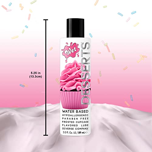 Wet Desserts Frosted Cupcake Flavored Edible Lube, Premium Personal