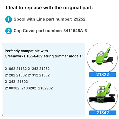 Future Way 8Pack Weed Eater String Replacement for Greenworks 20V, 40V